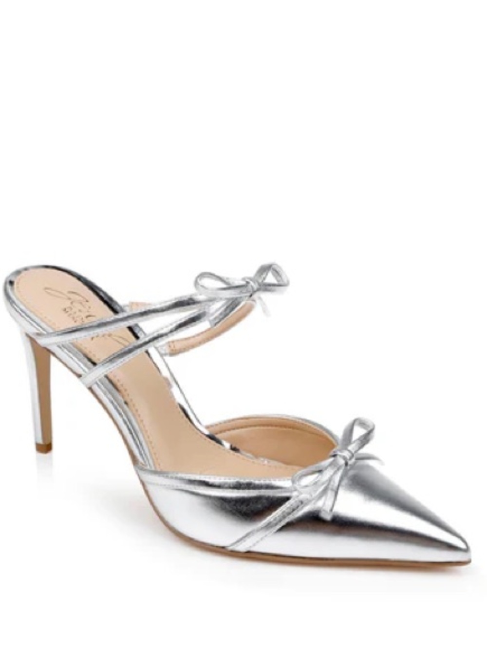 Jewel Badgley Mischka Silver Heels 8